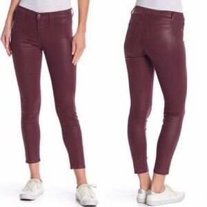 Pistola Skinny Jeans 26 NWT Audrey Wax Coated Oxblood Red Maroon Burgundy